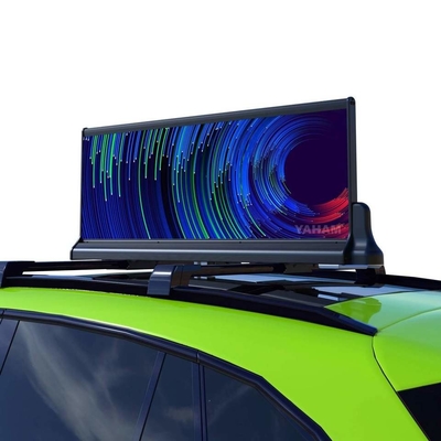 El top de P2.5 P2.96 ultra Thintaxi llevó la pantalla de la publicidad del coche de la muestra 5000nit