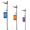 Borde de la carretera al aire libre postes ligeros que exhiben las muestras llevadas a todo color en pantalla grande