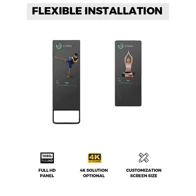 Luces de control de tacto elegantes del LCD que se levantan el espejo portátil del entrenamiento para la aptitud
