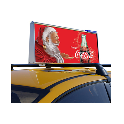exhibición llevada 3.3m m del taxi que hace publicidad de la muestra video única al aire libre